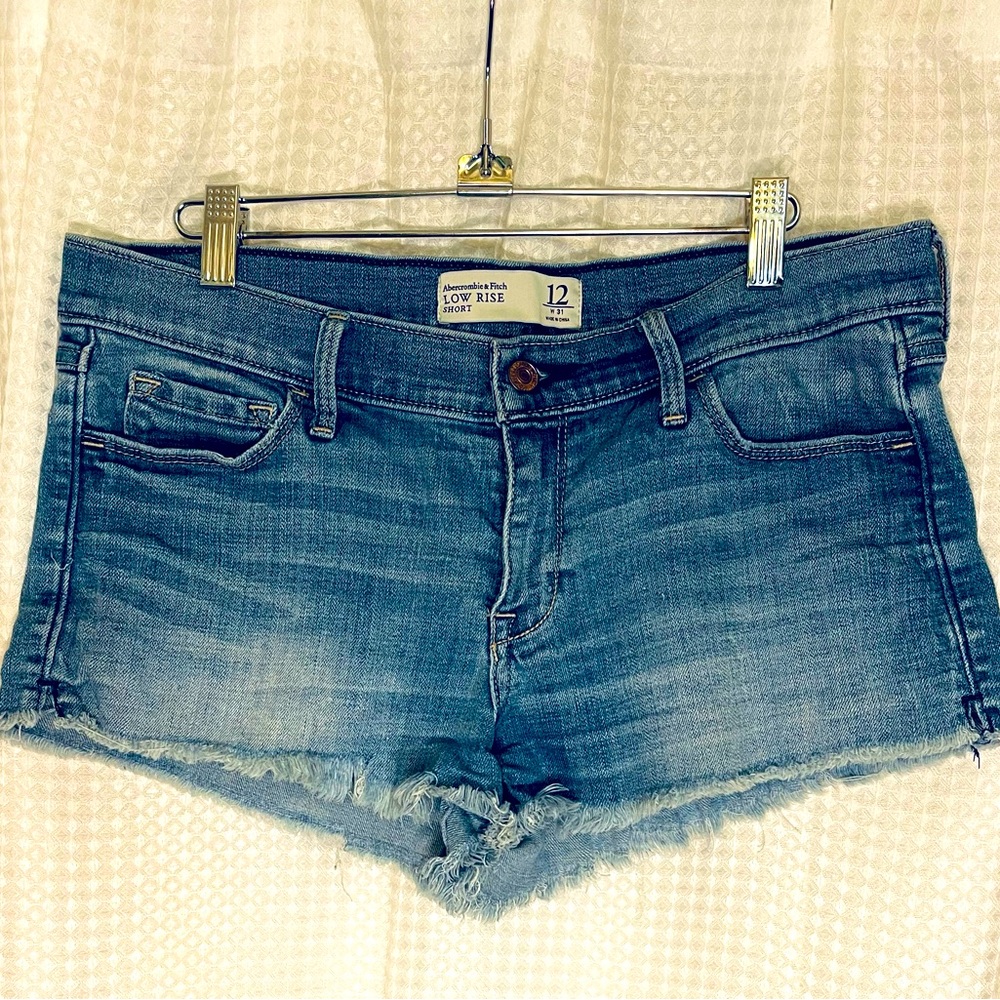 Abercrombie & Fitch Denim Cut-Off Shorts, Low Rise | 12